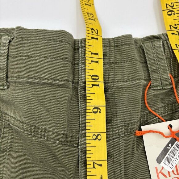 Women's Small High Rise Tapered Fit Ankle Pants - Knox Rose Olive Green - Picture 11 of 11